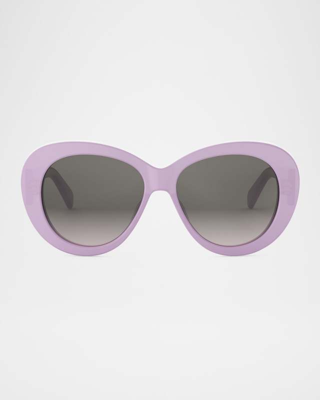 Triomphe Logo Oval Acetate Sunglasses